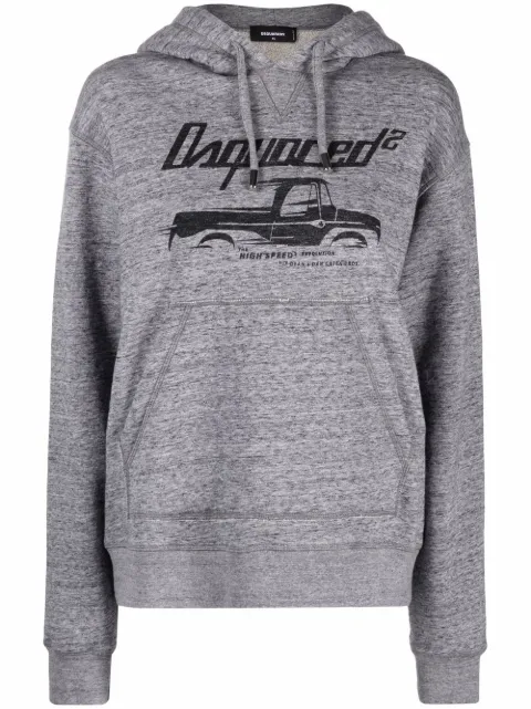 DSQUARED2 truck-print hoodie