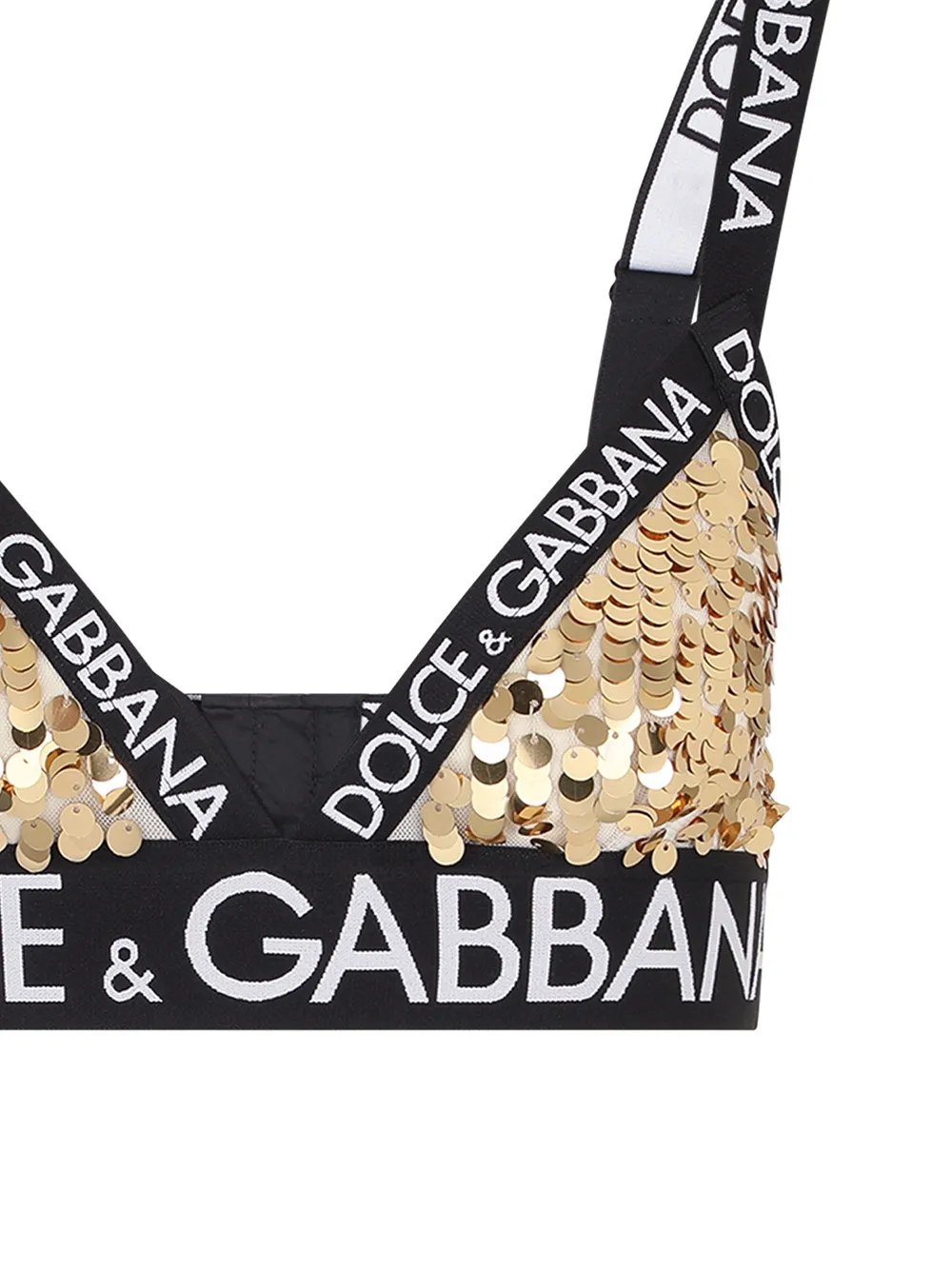 фото Dolce & gabbana бюстгальтер с треугольными чашками и пайетками