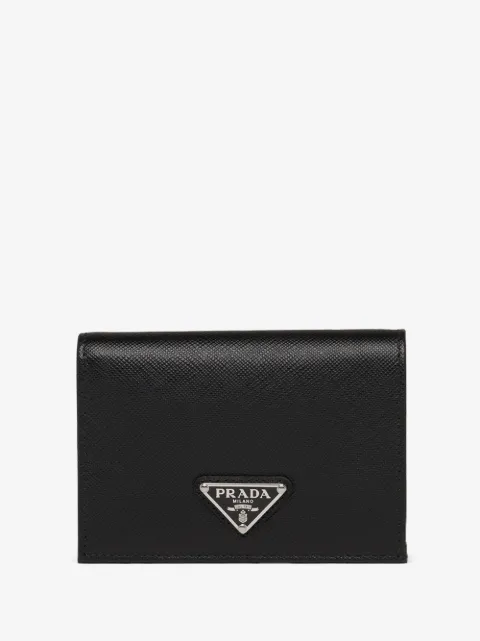 Prada triangle logo rectangle wallet