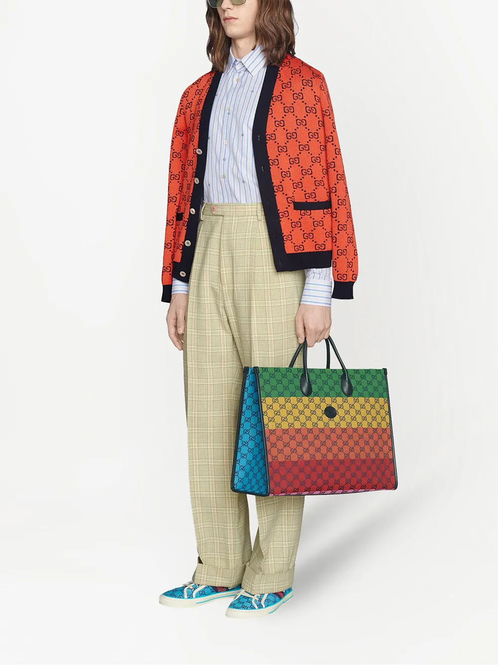 GUCCI MONOGRAM-PRINT LONG-SLEEVE SHIRT