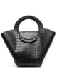 Image 1 of Bottega Veneta crocodile-embossed basket tote bag