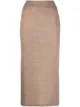 Image 1 of Fendi monogram knitted midi skirt