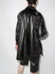 Materiel faux-leather long-sleeve shirt