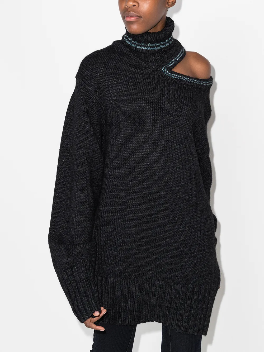 Image 2 of Y/Project cut-out roll-neck oversized jumper
