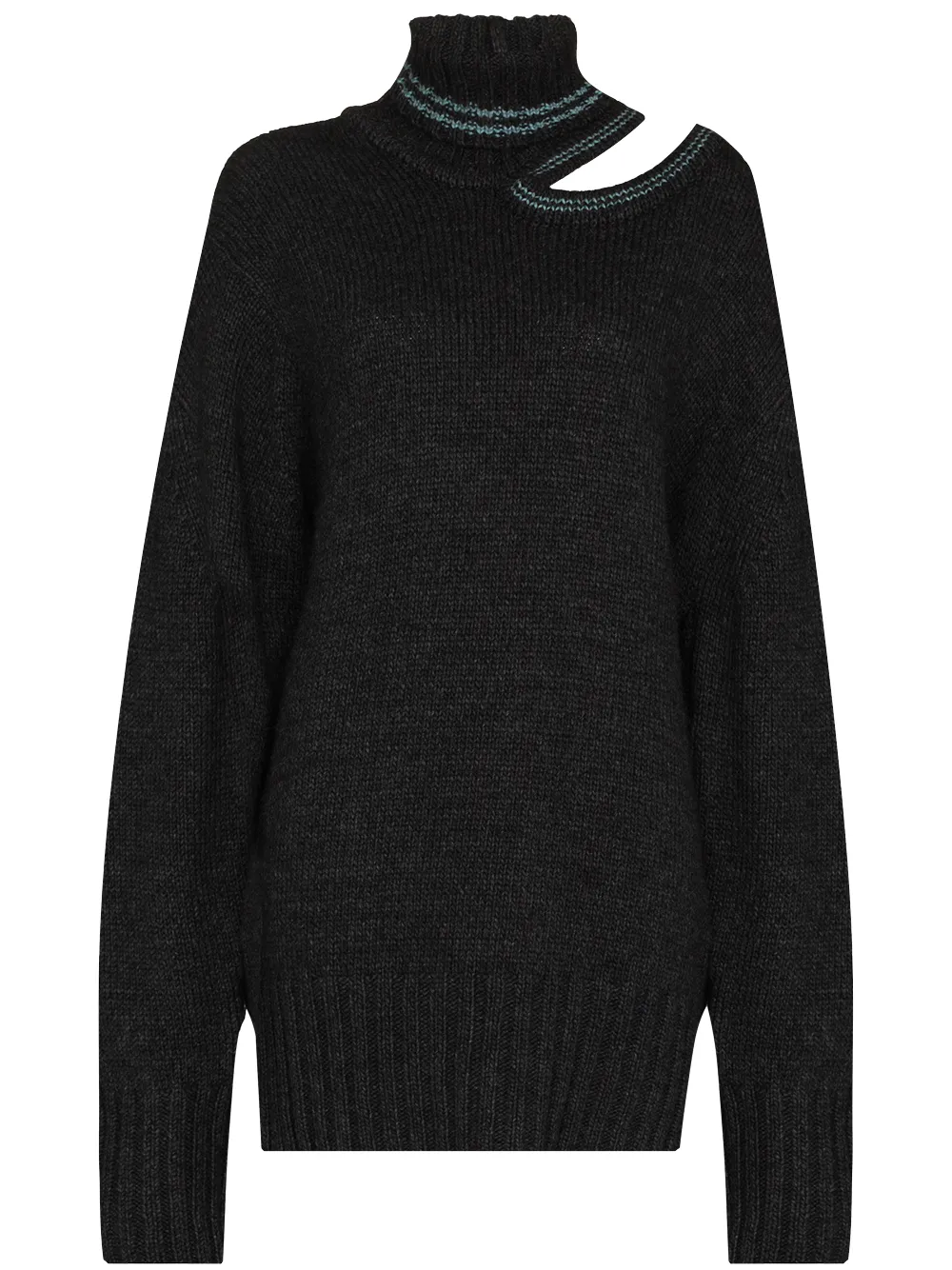 Image 1 of Y/Project cut-out roll-neck oversized jumper