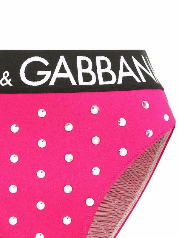 Dolce & Gabbana rhinestone-embellished high-waisted Briefs Dolce & Gabbana rhinestone-embellished high-waisted Briefs