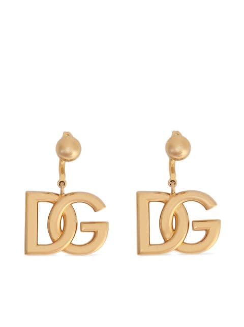 Dolce & Gabbana interlocking logo drop earrings