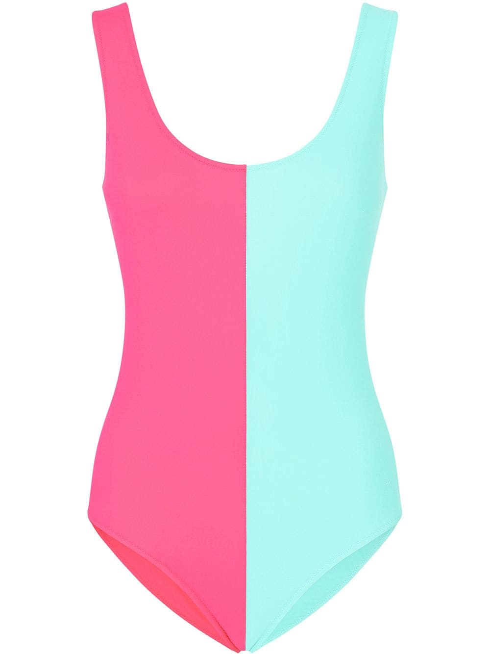 

Dolce & Gabbana two-tone open-back swimsuit - Pink