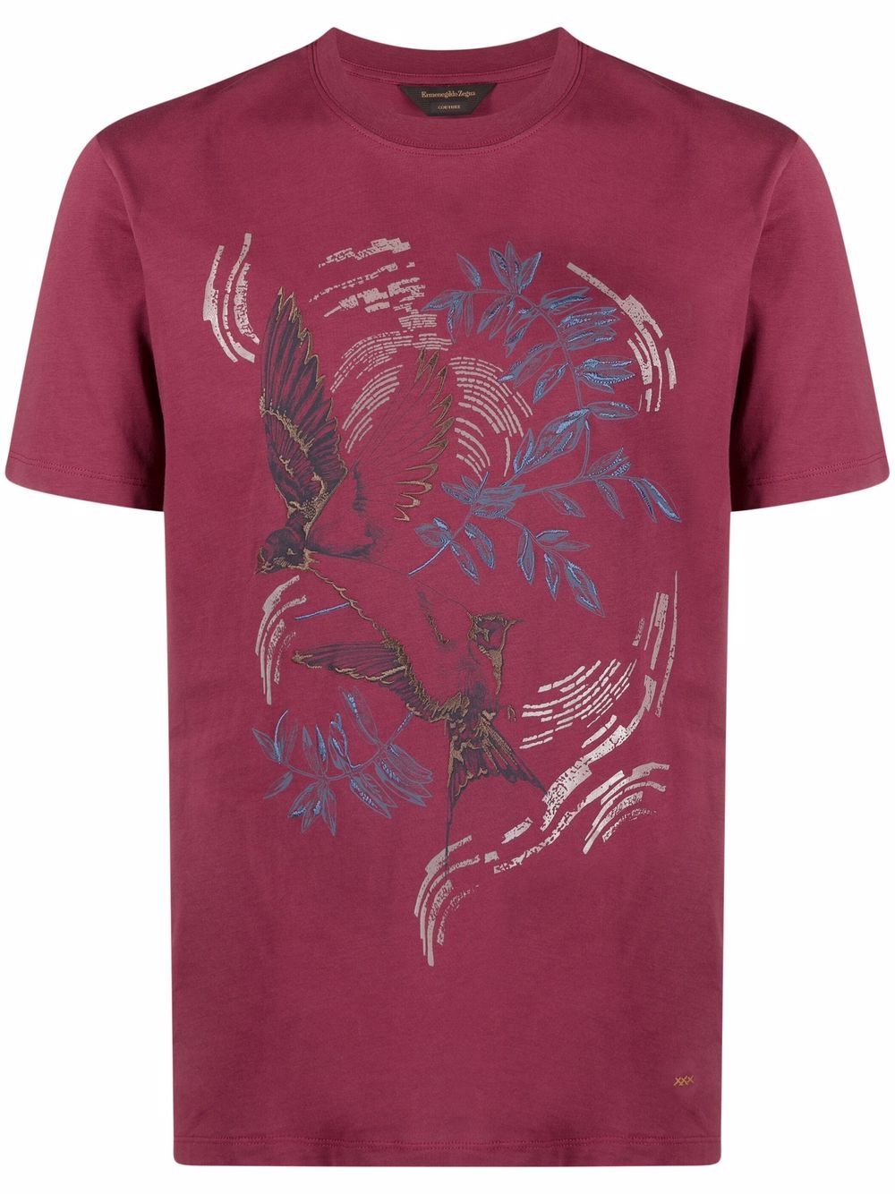 Ermenegildo Zegna Graphic-print Cotton T-shirt In Red