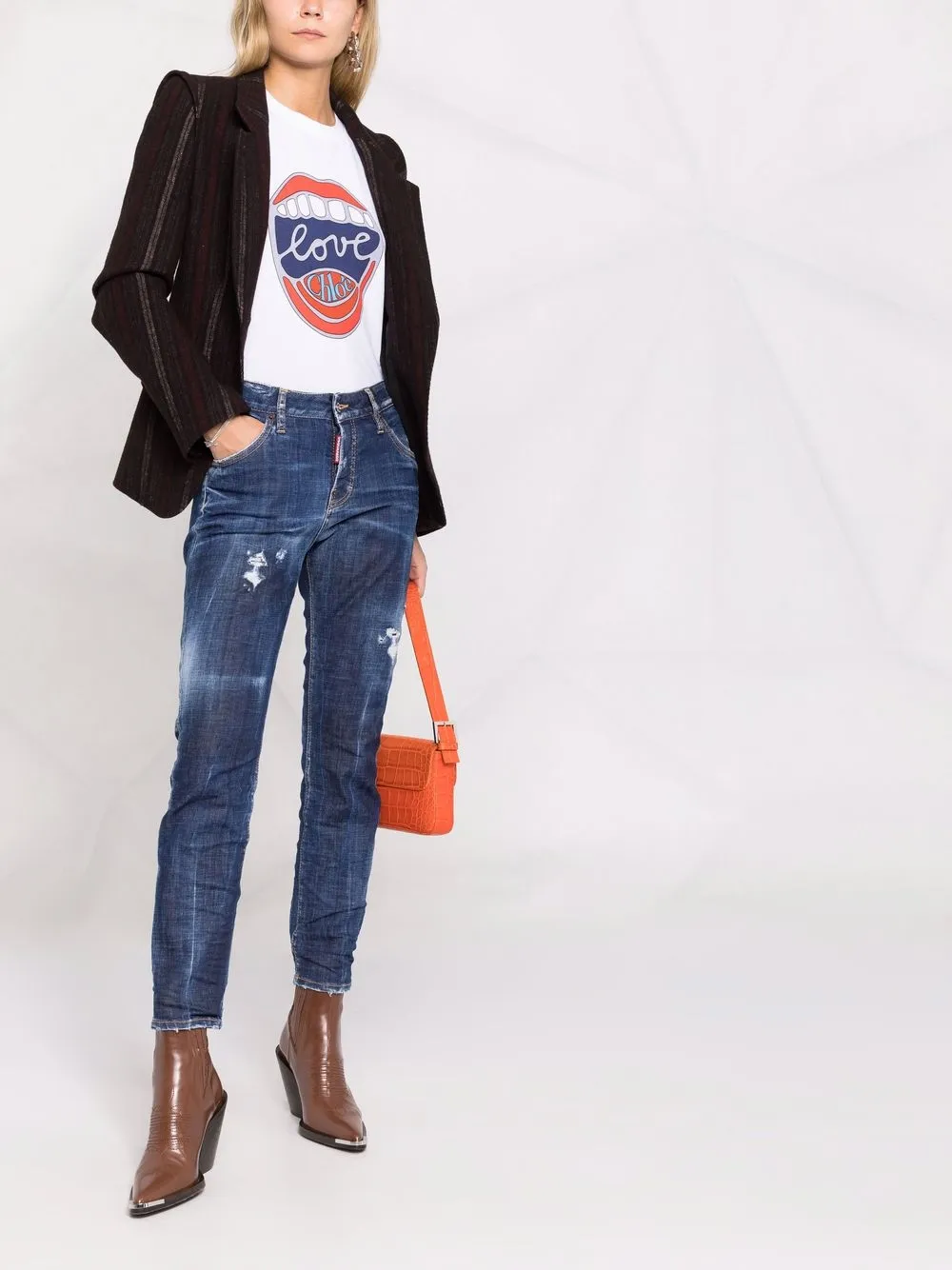 Dsquared2 Gerafelde jeans - Blauw