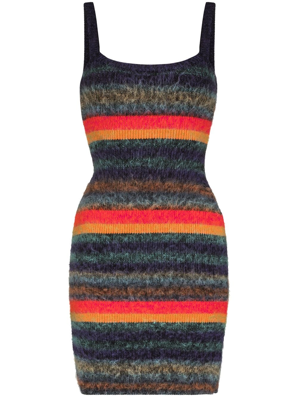 AGR striped brushed sleeveless dress