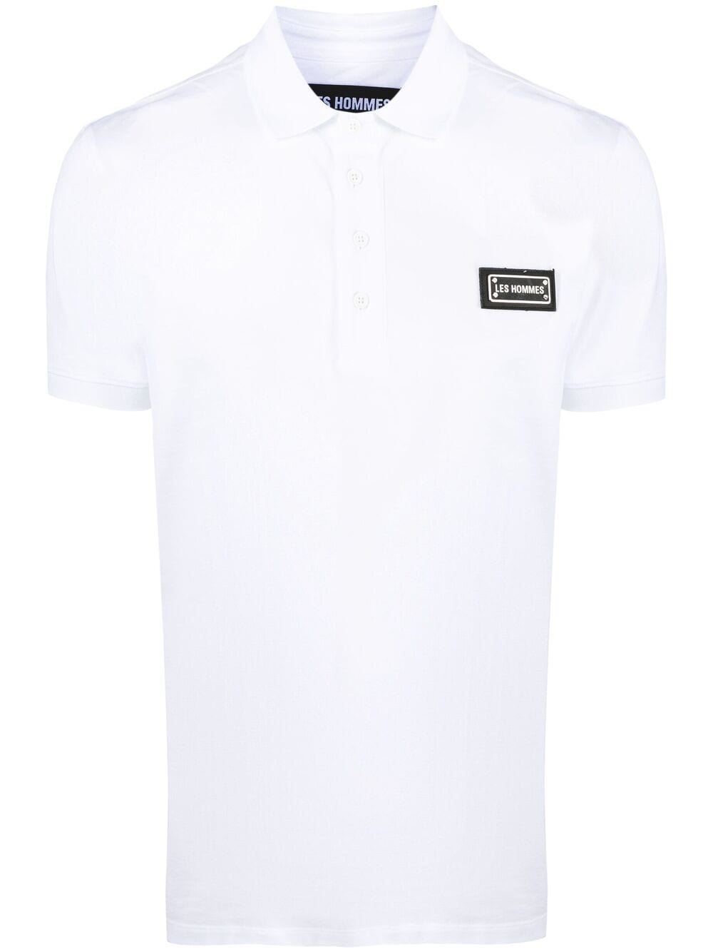 фото Les hommes рубашка поло с нашивкой-логотипом