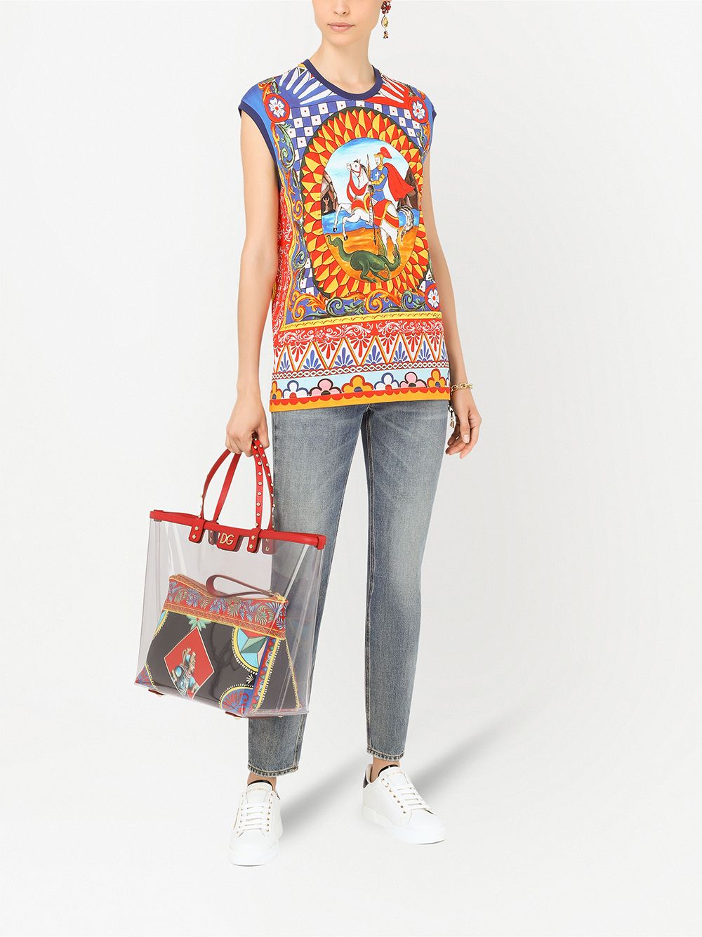 Dolce & Gabbana T-shirt met print - Blauw