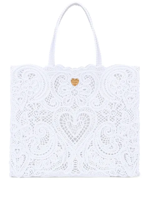 Dolce & Gabbana large Beatrice cordonetto-lace tote bag