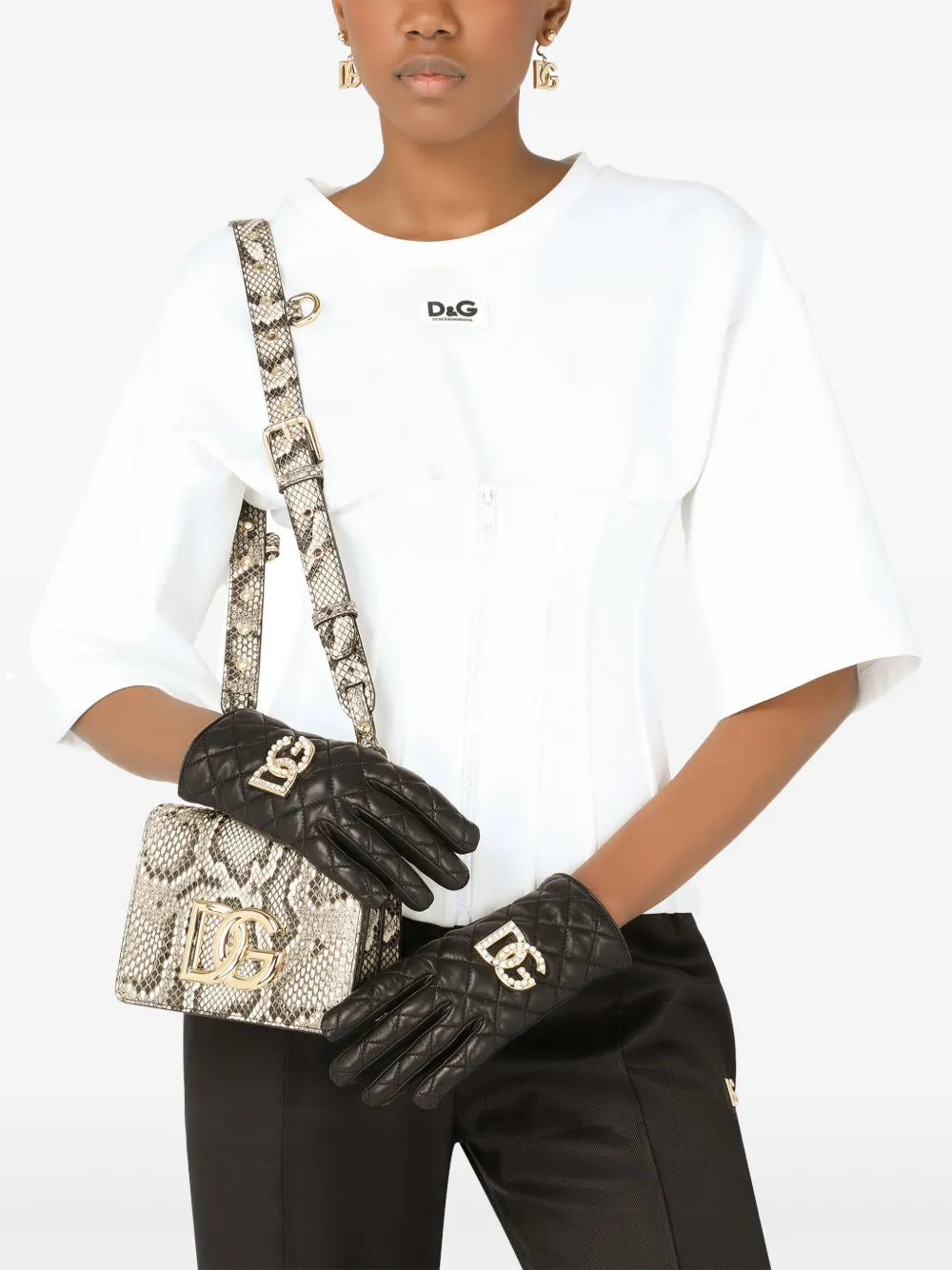 Dolce & Gabbana Guanti DG trapuntati | Guanti | Image 3