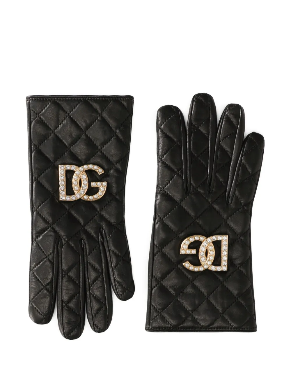 Dolce & Gabbana Guanti DG trapuntati | nero | Image 1