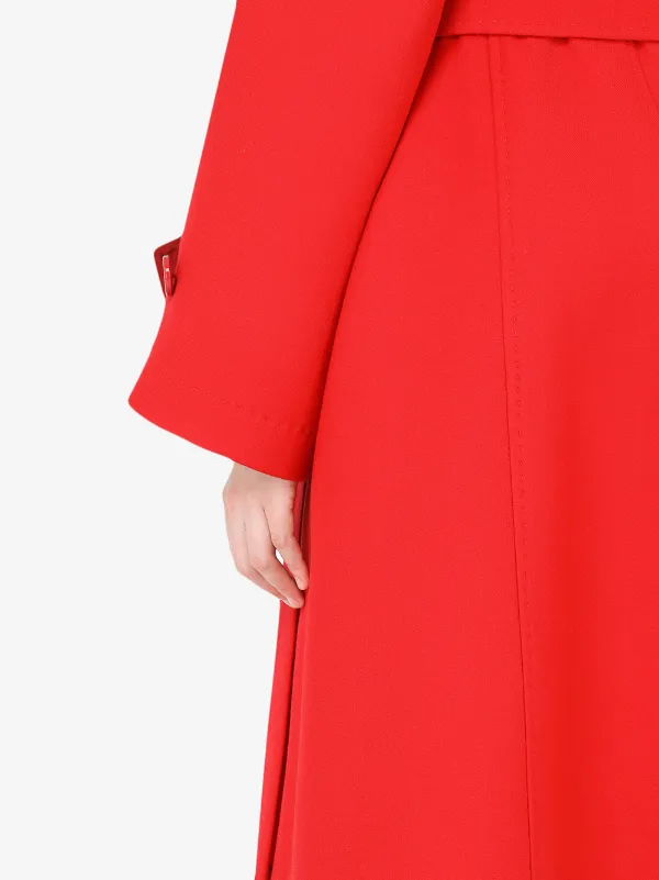 Dolce & Gabbana Belted A-line Trench Coat | Red | FARFETCH
