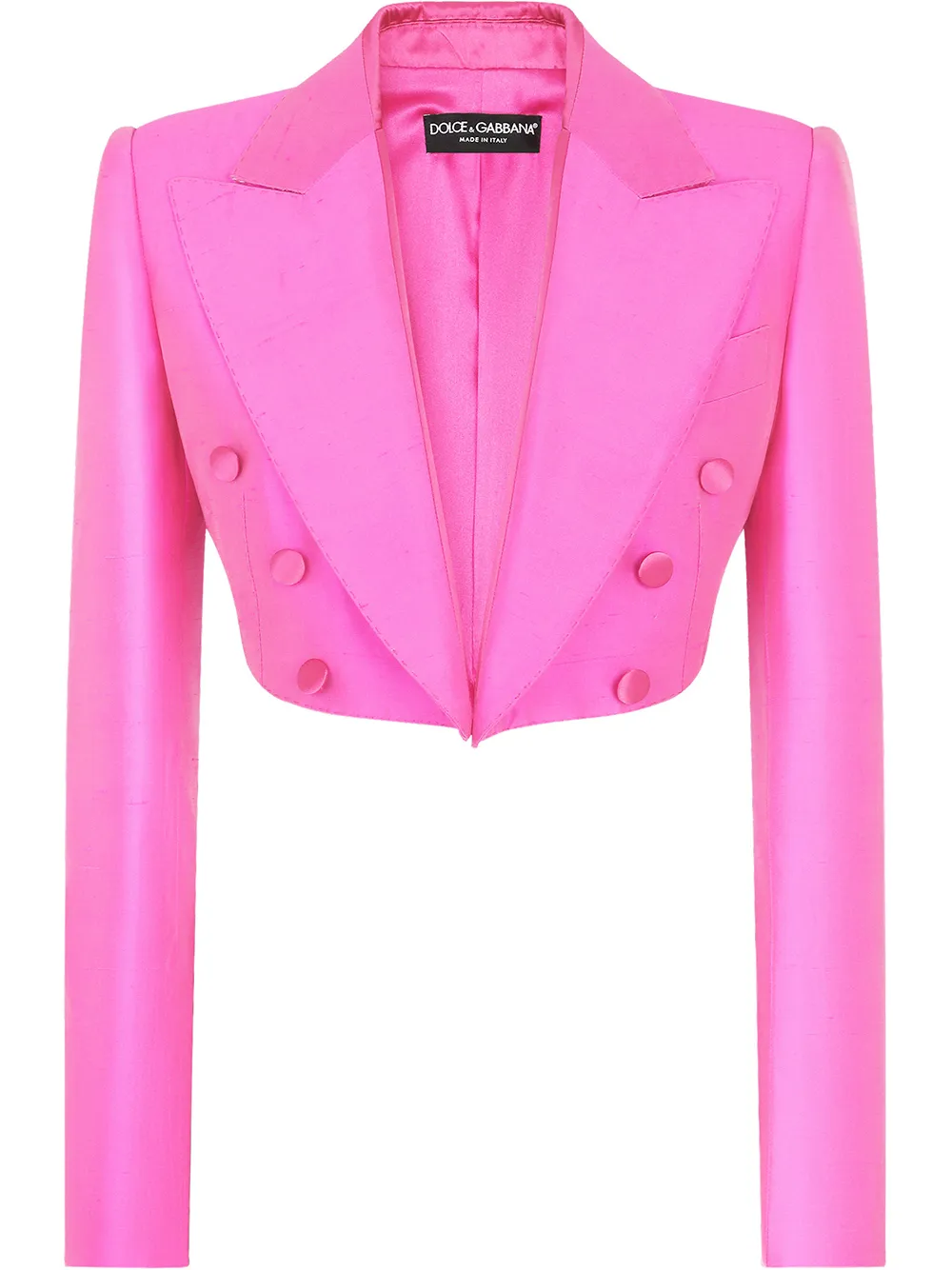 magenta cropped jacket