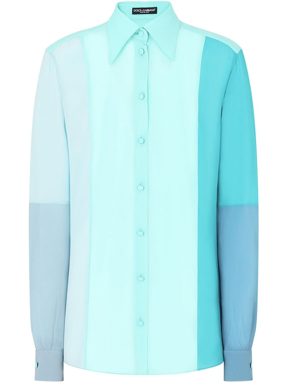 

Dolce & Gabbana camisa con diseño colour block - Azul