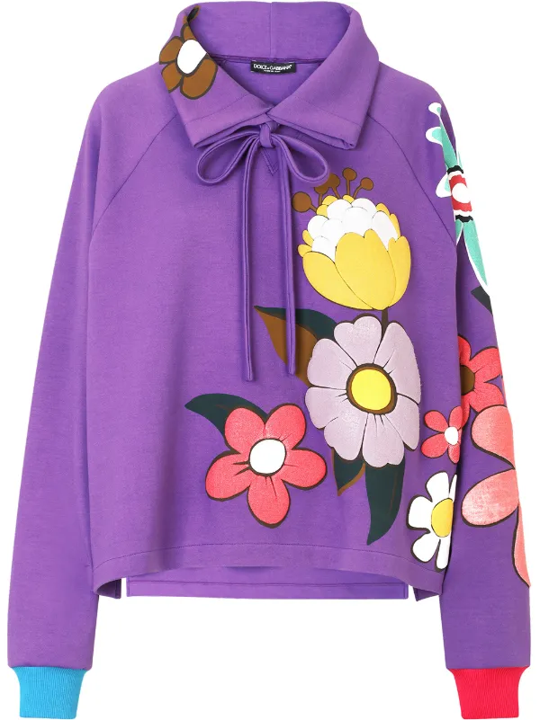 dolce and gabbana floral sweatshirt