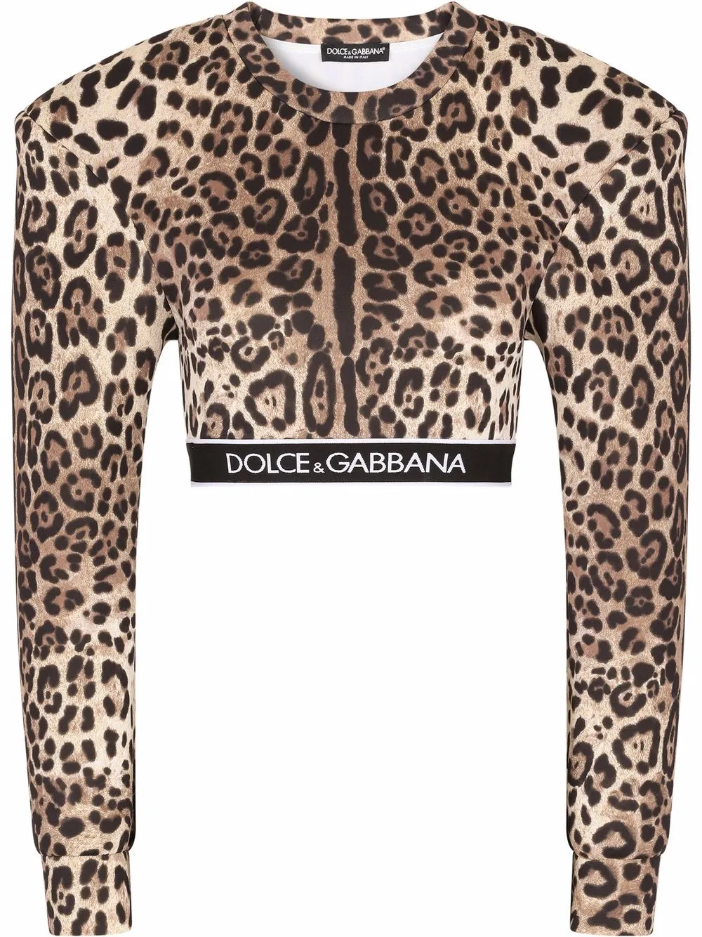 фото Dolce & gabbana укороченный топ с леопардовым принтом