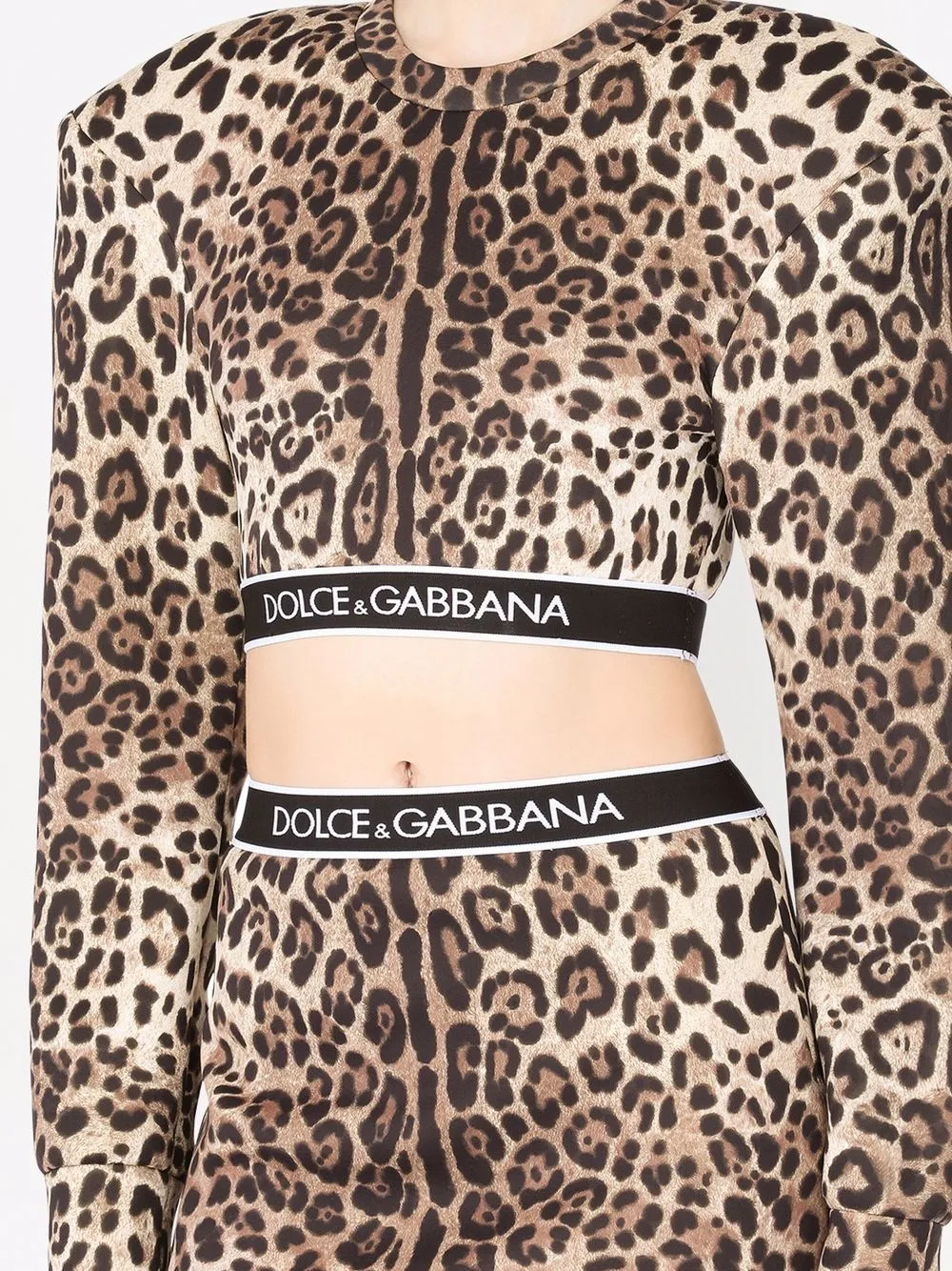 фото Dolce & gabbana укороченный топ с леопардовым принтом