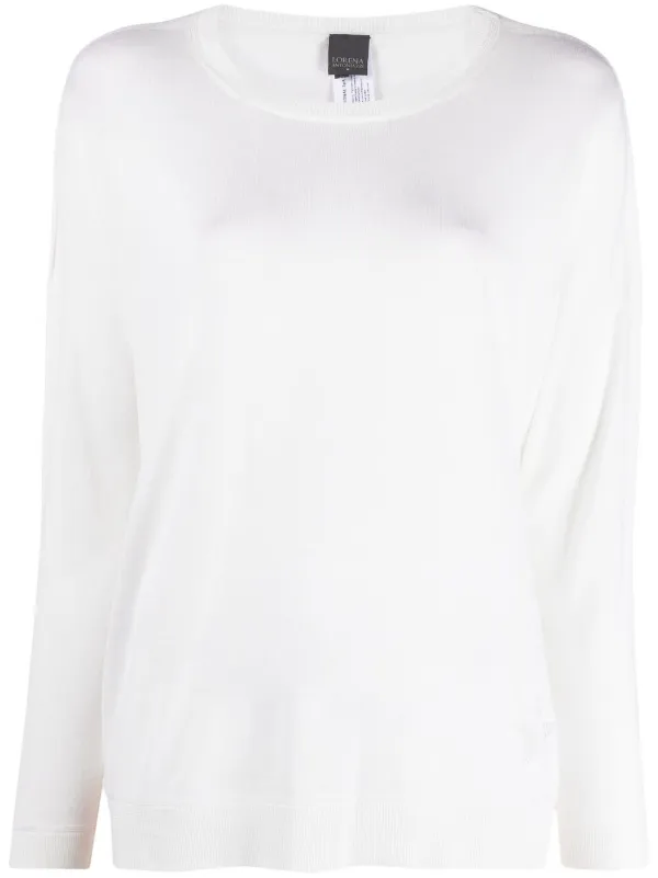 white silk sweater