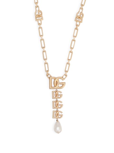 Dolce & Gabbana DG-logo pearl-embellished necklace Women