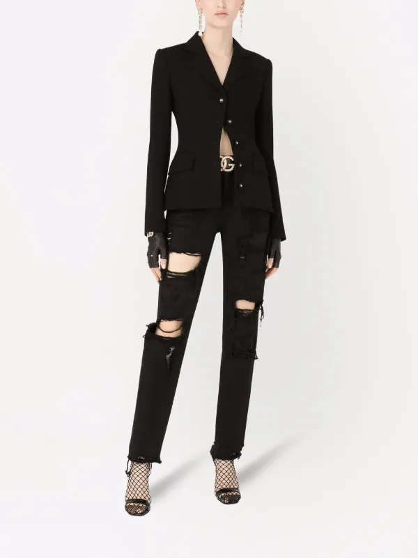 Dolce & Gabbana シングルジャケット ブラック Dolce & Gabbana シングルジャケット | ブラック | FARFETCH JP