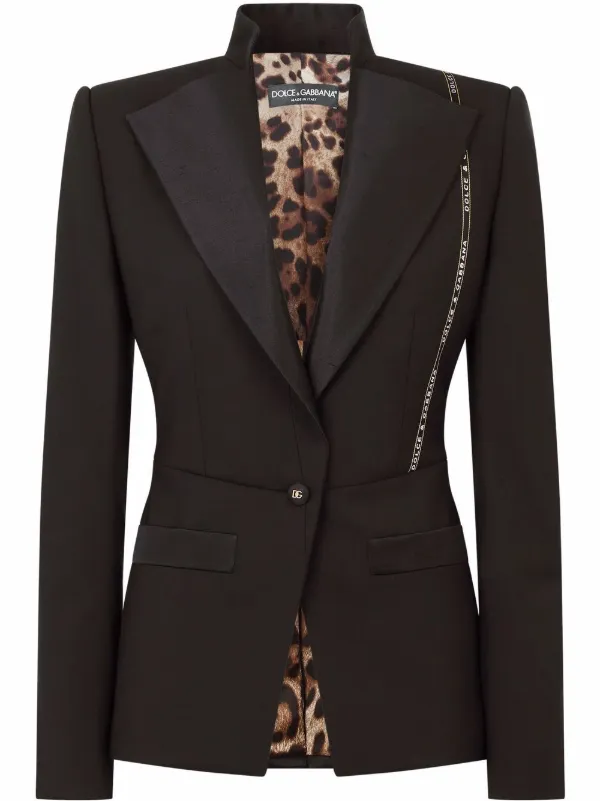 Dolce & Gabbana logo-trim single-breasted Blazer - Farfetch