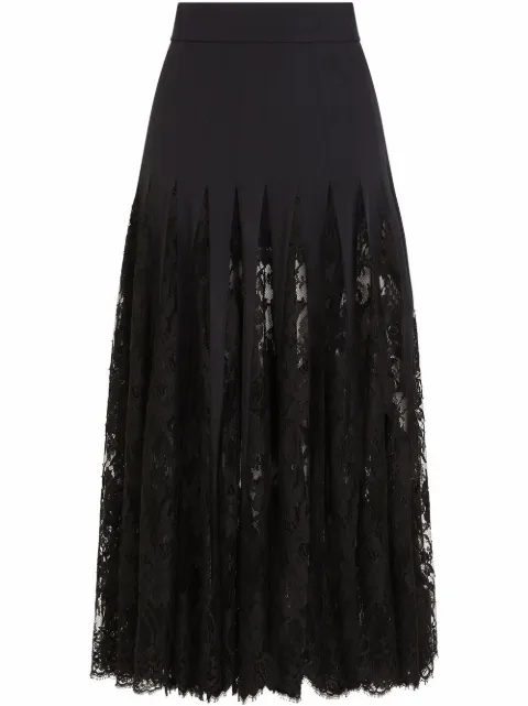 Dolce & Gabbana chantilly-lace midi skirt