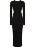 Dolce & Gabbana logo-appliqué long-sleeve midi dress - Black