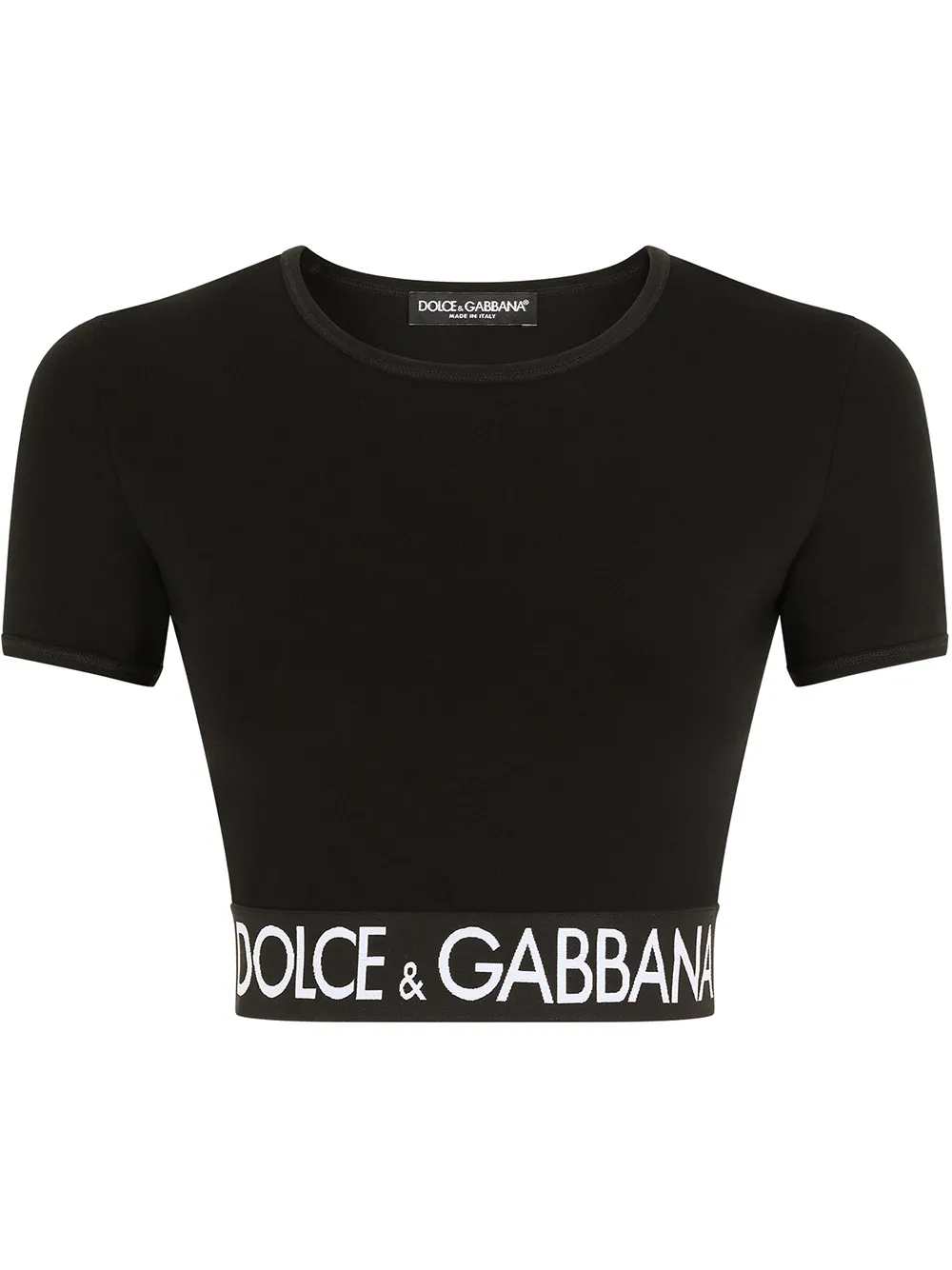 фото Dolce & gabbana укороченная футболка с логотипом