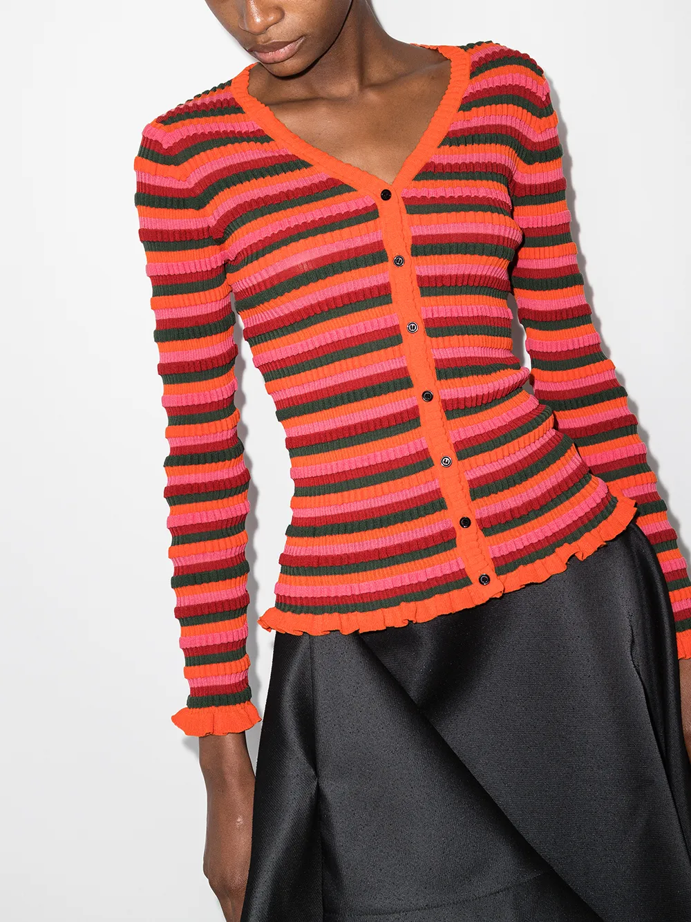 Image 2 of Molly Goddard Amara horizontal-stripe cardigan
