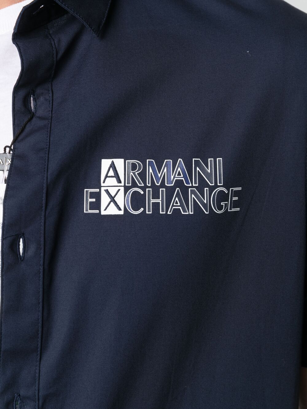 фото Armani exchange рубашка с короткими рукавами и логотипом