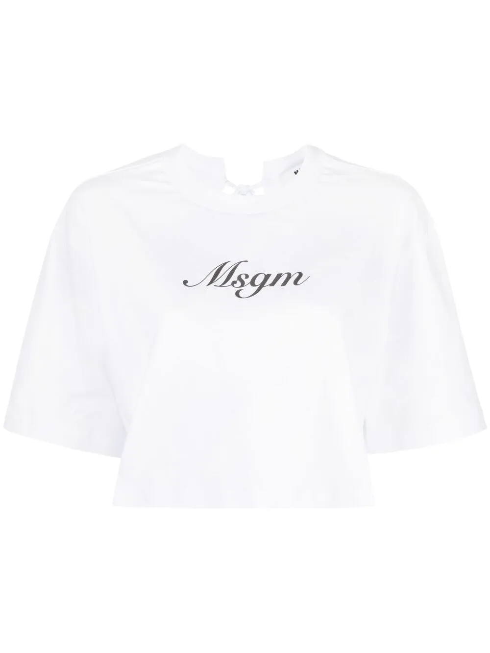 

MSGM playera con cierre de lazo - Blanco