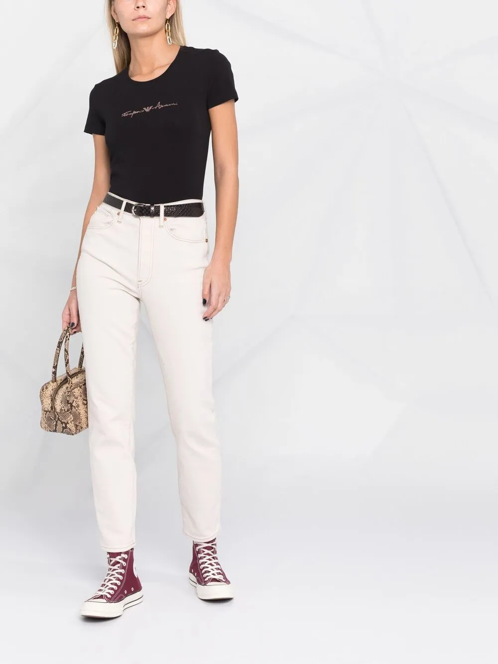 фото Emporio armani футболка с круглым вырезом и логотипом