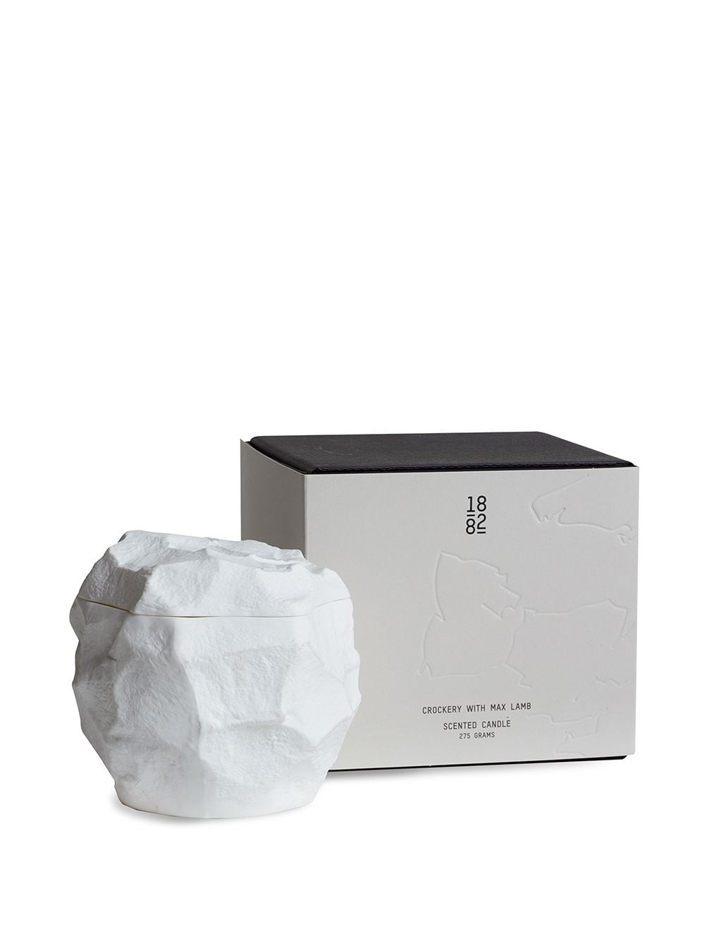 Shop 1882 Ltd Crockery Abstract Candle In White
