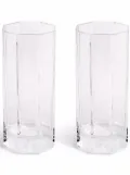 Versace Medusa Lumiere long drink glasses - White