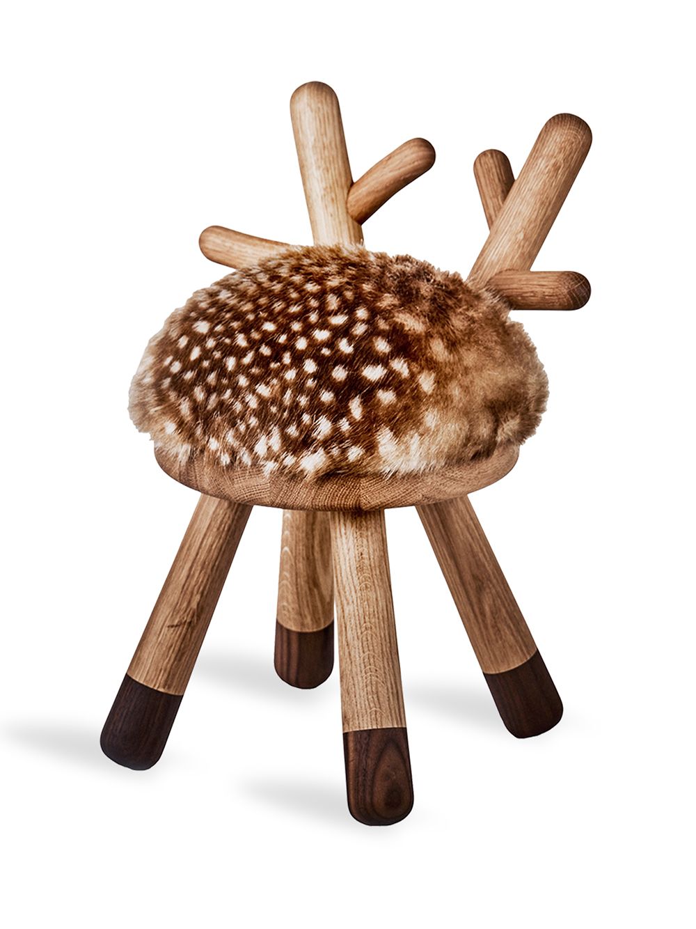 Shop Eo Bambi Artificial Fur Chair In Brown