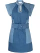 Image 1 of Chloé panelled denim mini-dress