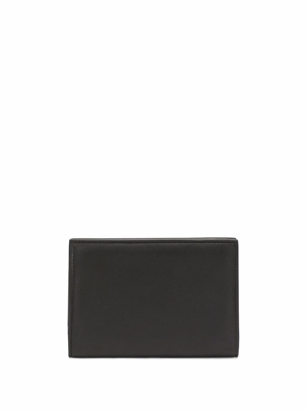 Shop Dolce & Gabbana Calf Leather Logo-plaque Wallet In Schwarz