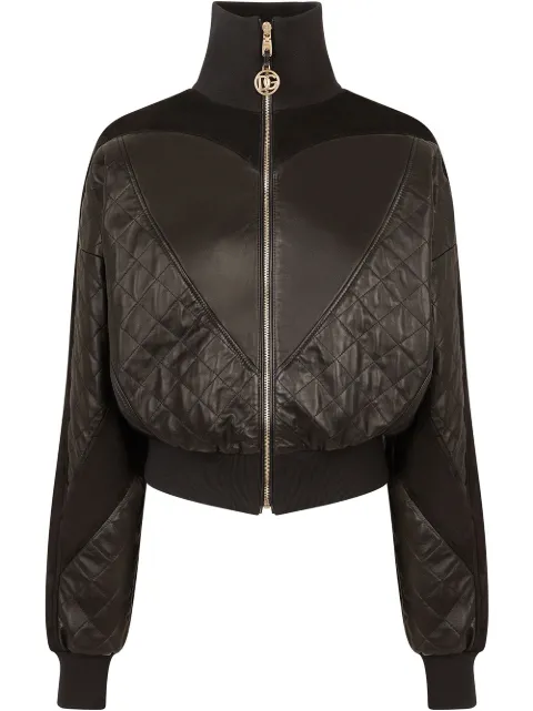 Dolce & Gabbana quilted high-neck bomber jacket
