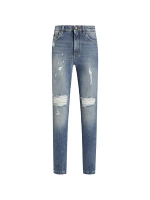 パンツ DOLCE&GABBANA - Distressed Skinny Denim Dolce & Gabbana Audrey Distressed Skinny Jeans | Blue | FARFETCH