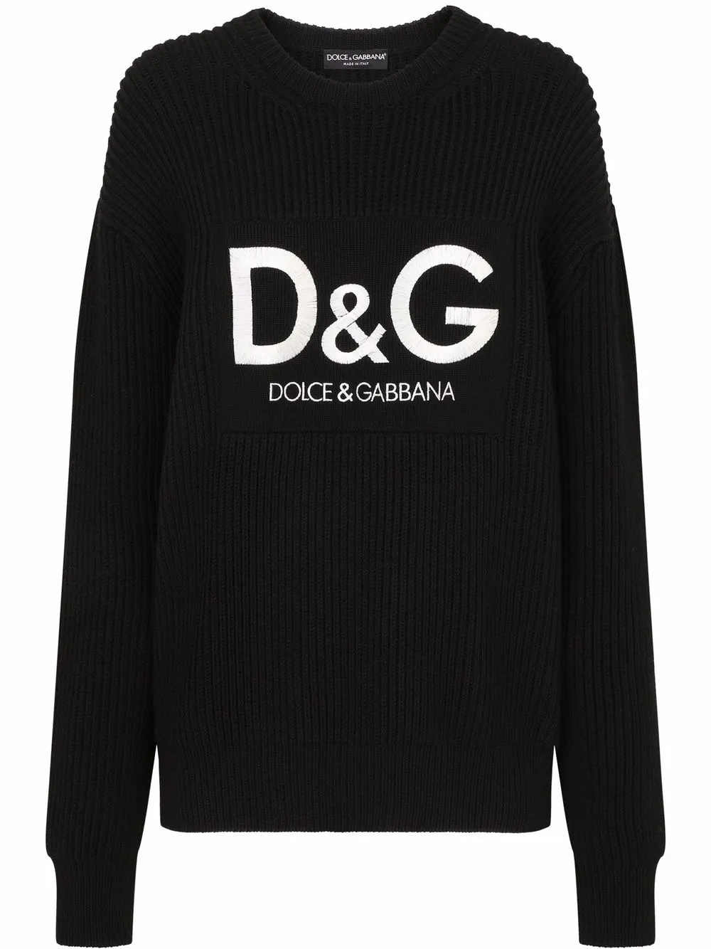 Image 1 of Dolce & Gabbana ribbed knit logo jumper