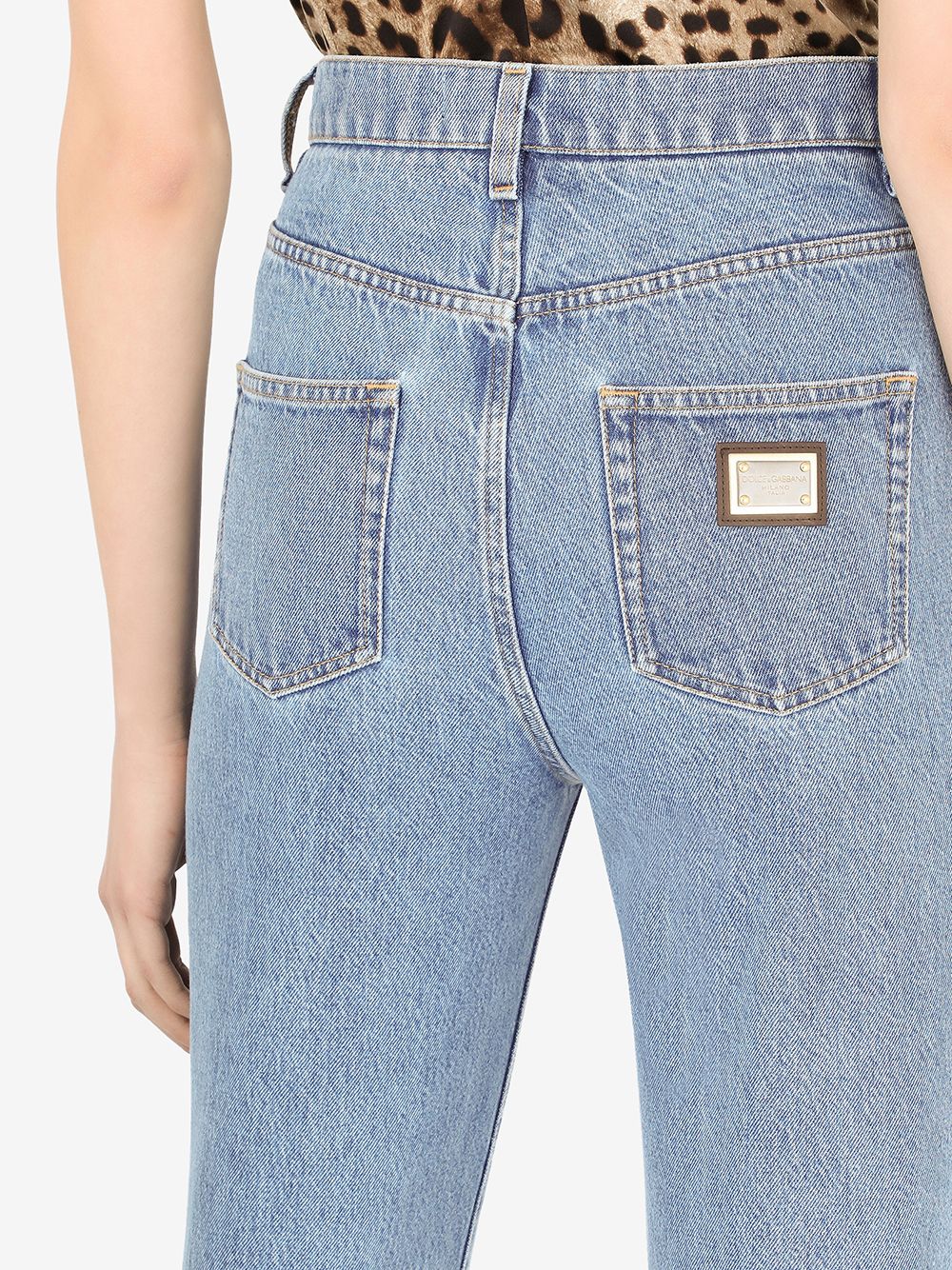 фото Dolce & gabbana укороченные джинсы с эффектом потертости
