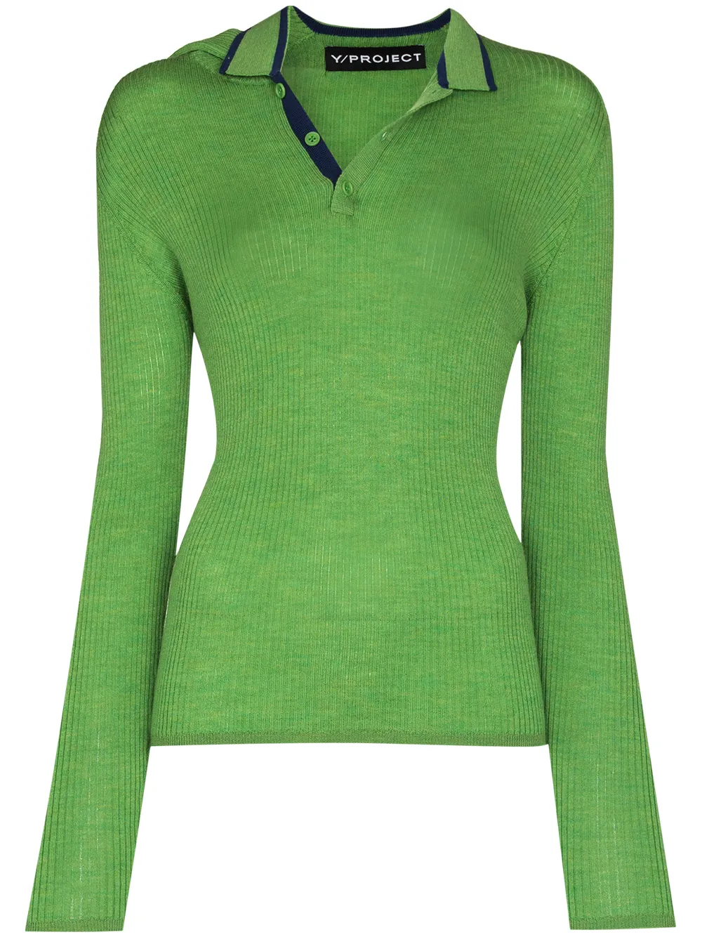 

Y/Project deconstructed roll neck wool jumper - Green