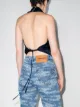 Materiel satin bandana top