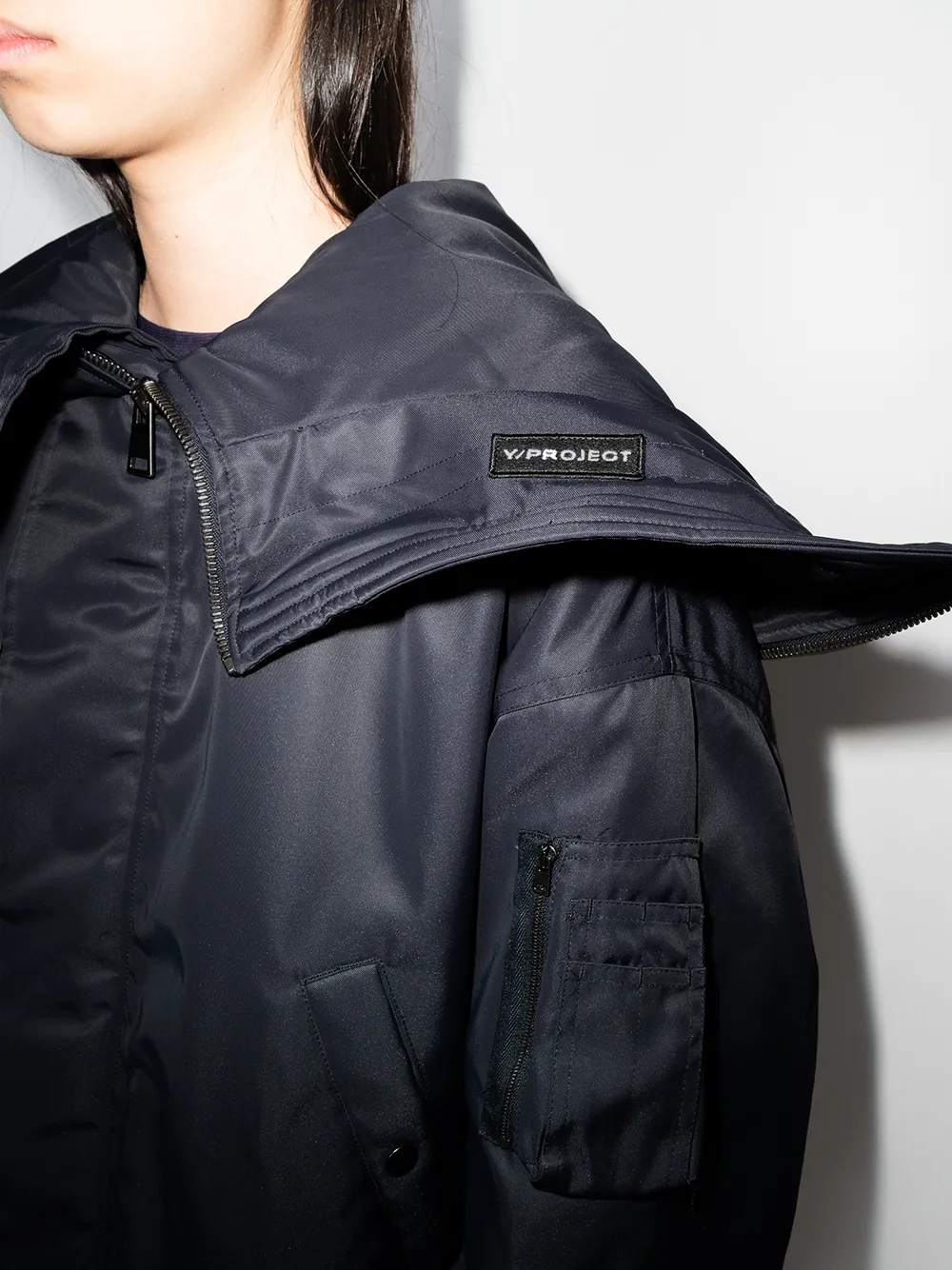 Y/Project Split Cropped Bomber Jacket - Farfetch