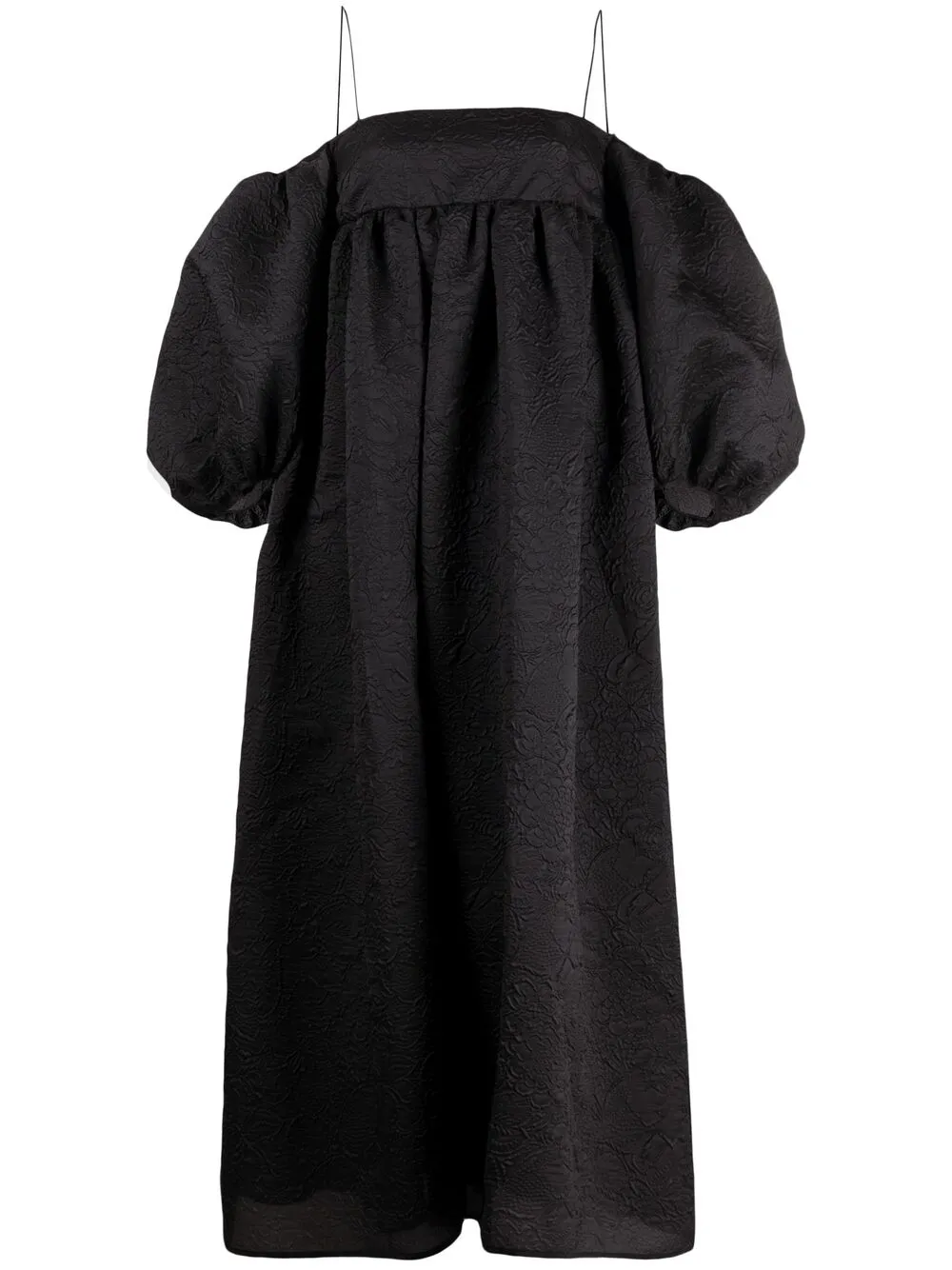 

Cecilie Bahnsen vestido midi Holly - Negro